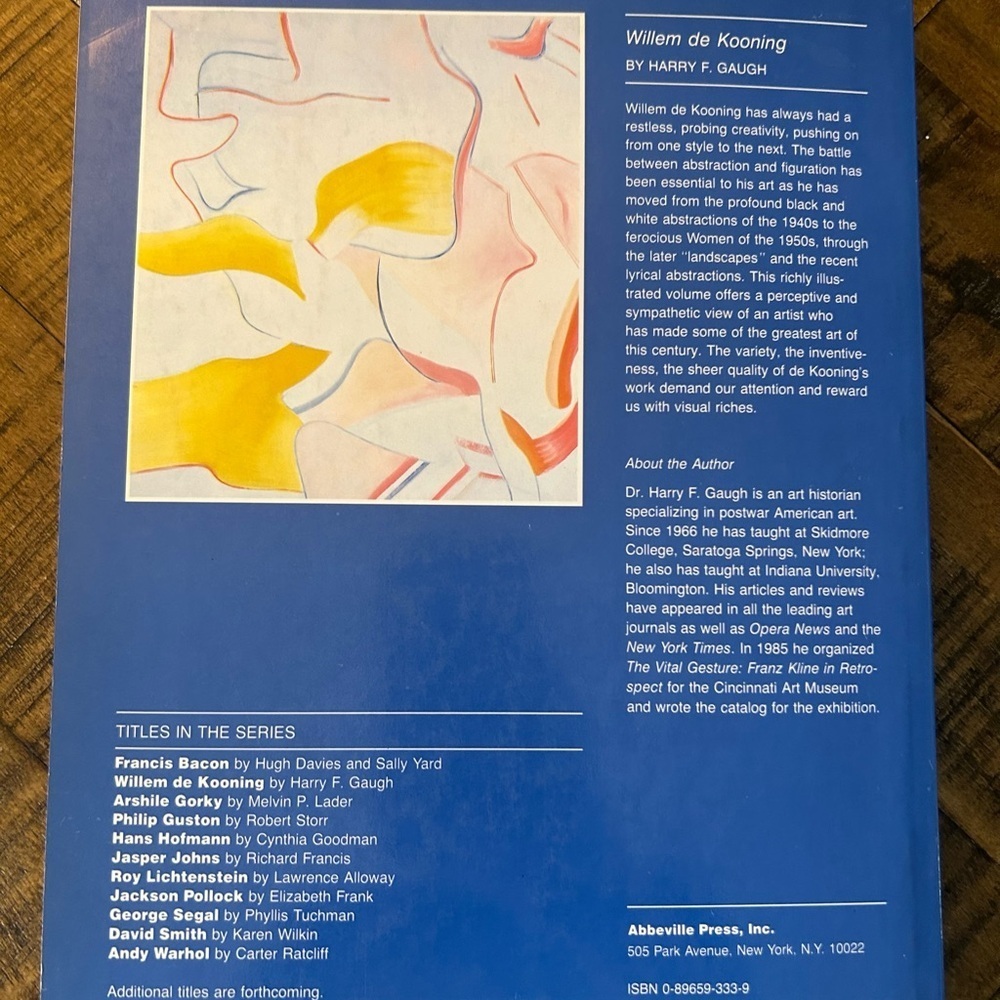 Willem de Kooning Art Book by Abbeville Modern Masters, Second Printing, 1983. - Picture 9 of 11